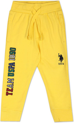 U.S. POLO ASSN. Track Pant For Boys(Yellow, Pack of 1)