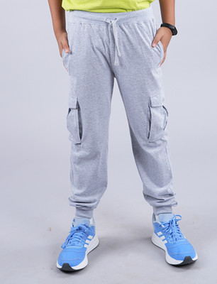 KiddoPanti Track Pant For Boys(Grey, Pack of 1)