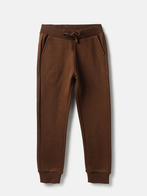 United Colors of Benetton Track Pant For Boys(Brown, Pack of 1)
