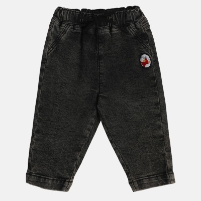 MINI KLUB Track Pant For Baby Boys(Black, Pack of 1)