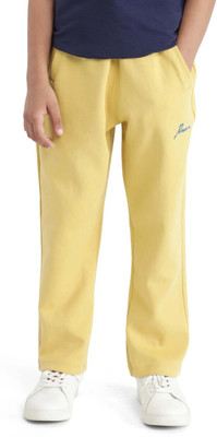 Rare Ones Track Pant For Boys(Yellow, Pack of 1)