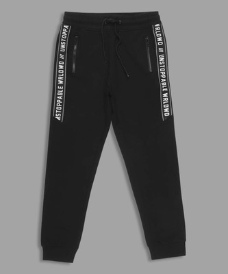 PROVOGUE Track Pant For Boys(Black, Pack of 1)