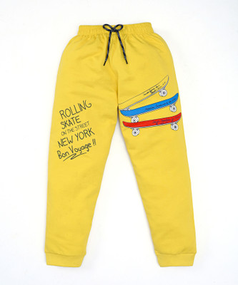 Wonder Klothes Track Pant For Boys & Girls(Yellow, Pack of 1)