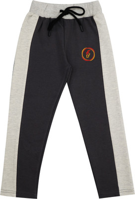Diego Felipe Track Pant For Boys(Grey, Pack of 1)