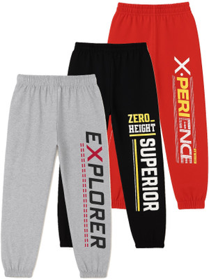 Fasla Track Pant For Boys(Black, Pack of 3)