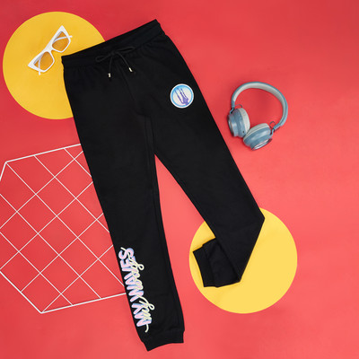 Pantaloons Junior Track Pant For Girls(Black, Pack of 1)