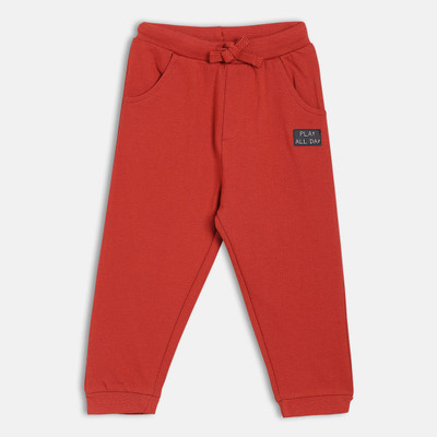 MINI KLUB Track Pant For Baby Boys(Red, Pack of 1)