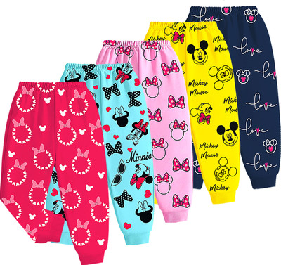 DISNEY BY MISS & CHIEF Track Pant For Baby Girls(Multicolor, Pack of 5)