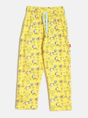 DIXCY SCOTT SLIMZ Track Pant For Girls(Yellow, Pack of 1)