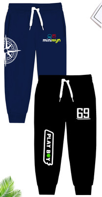 MINI MYN Track Pant For Boys(Blue, Pack of 2)