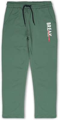 PROVOGUE Track Pant For Boys(Green, Pack of 1)