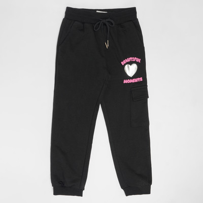 Pantaloons Junior Track Pant For Girls(Black, Pack of 1)