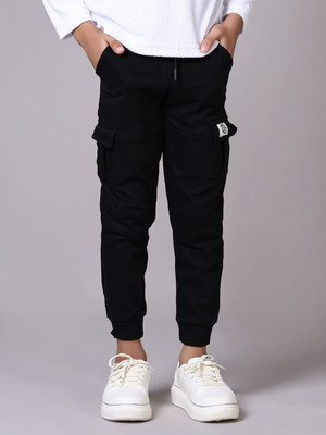 V-MART Track Pant For Boys(Black, Pack of 1)