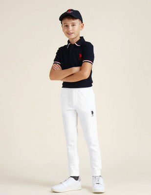 U.S. POLO ASSN. Track Pant For Boys(White, Pack of 1)