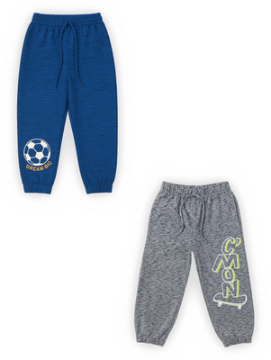 Luay Track Pant For Boys(Blue, Grey, Pack of 2)