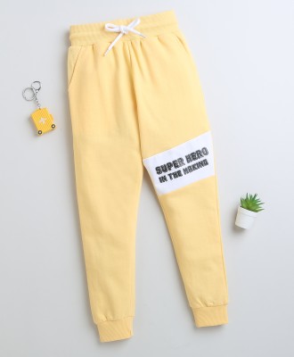 BUMZEE Track Pant For Boys(Yellow, Pack of 1)