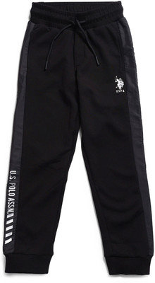 U.S. POLO ASSN. Track Pant For Boys(Black, Pack of 1)