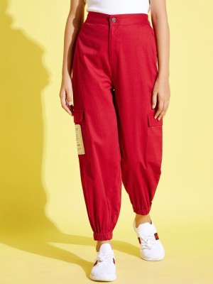 Noh.Voh - SASSAFRAS Kids Regular Fit Girls Red Trousers