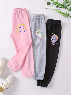 KEESOR Track Pant For Girls(Multicolor, Pack of 3)