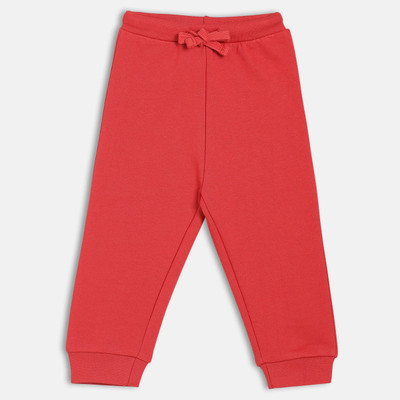 MINI KLUB Track Pant For Baby Girls(Red, Pack of 1)