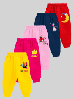 Kuchipoo Track Pant For Baby Girls(Multicolor, Pack of 5)
