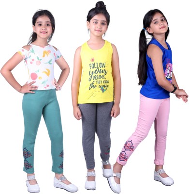 TotzTouch Track Pant For Girls(Multicolor, Pack of 3)