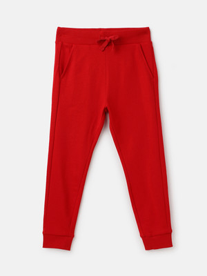 United Colors of Benetton Track Pant For Baby Boys(Red, Pack of 1)