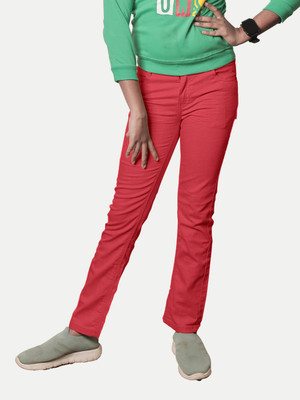 radprix Regular Fit Girls Red Trousers