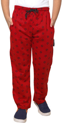 Indistar Track Pant For Boys(Red, Pack of 1)