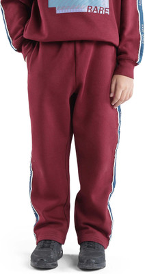 Rare Ones Track Pant For Boys(Maroon, Pack of 1)