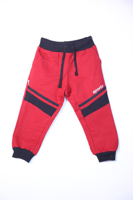 Trendy Jaas Track Pant For Boys(Red, Pack of 1)