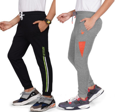 STAG & ZOE Track Pant For Boys(Black, Pack of 2)