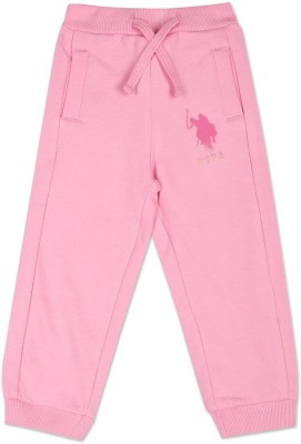 U.S. POLO ASSN. Track Pant For Baby Girls(Pink, Pack of 1)