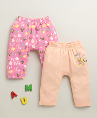 BUMZEE Track Pant For Baby Girls(Orange, Pack of 2)