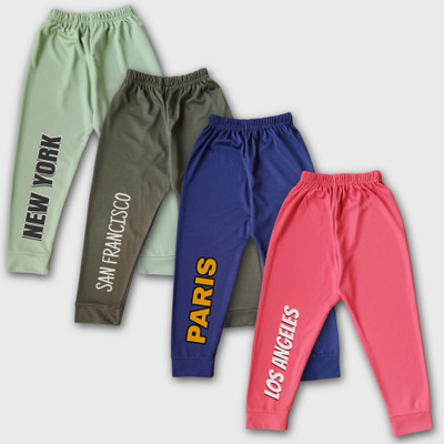 SARA COLLECTION Track Pant For Baby Boys & Baby Girls(Multicolor, Pack of 4)