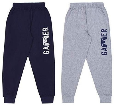 Classy Messy Track Pant For Boys(Grey, Pack of 2)