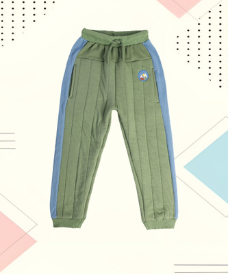MINI KLUB Track Pant For Boys(Green, Pack of 1)