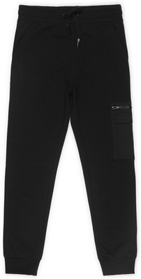 Alan Jones Track Pant For Boys(Black, Pack of 1)