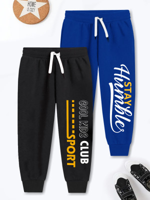 Trampoline Track Pant For Boys & Girls(Blue, Pack of 3)