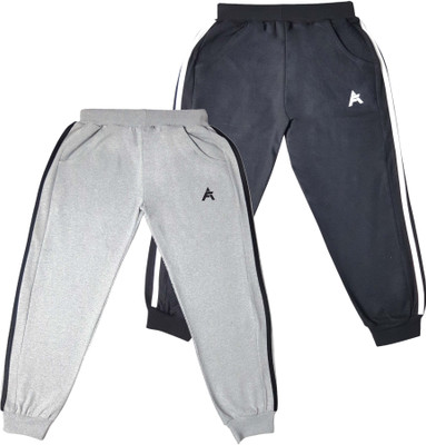 Arona Fit Track Pant For Boys & Girls(Black, Grey, Pack of 2)