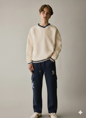 TrendZoid Track Pant For Boys(Dark Blue, Pack of 1)