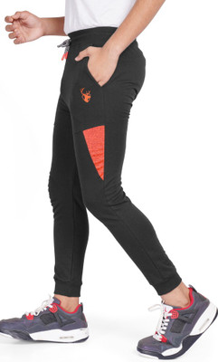 STAG & ZOE Track Pant For Boys(Black, Pack of 1)