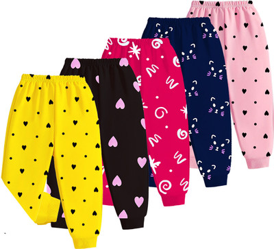 Kuchipoo Track Pant For Baby Girls(Multicolor, Pack of 5)
