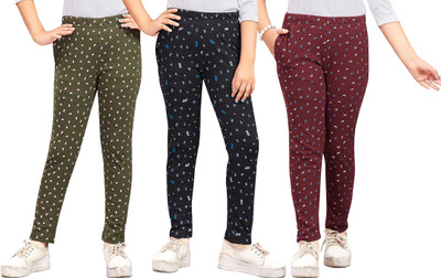 GWA Track Pant For Girls(Multicolor, Pack of 3)
