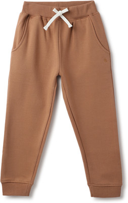 TALES & STORIES Track Pant For Baby Boys(Brown, Pack of 1)
