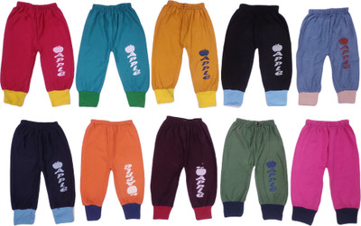 bangaa Track Pant For Baby Boys & Baby Girls(Multicolor, Pack of 10)