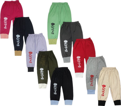 KidsApparel Track Pant For Baby Boys & Baby Girls(Multicolor, Pack of 10)