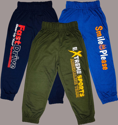 HouseOfCommon Track Pant For Boys & Girls(Multicolor, Pack of 3)