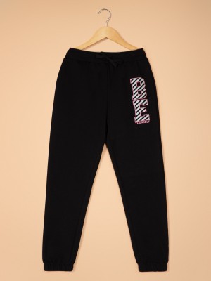 Alan Jones Track Pant For Girls(Black, Pack of 1)