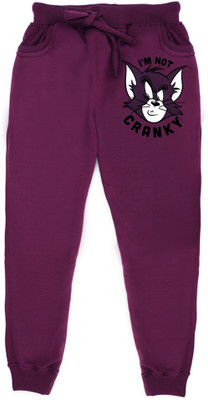 FABVIO PLUS Track Pant For Boys(Purple, Pack of 1)